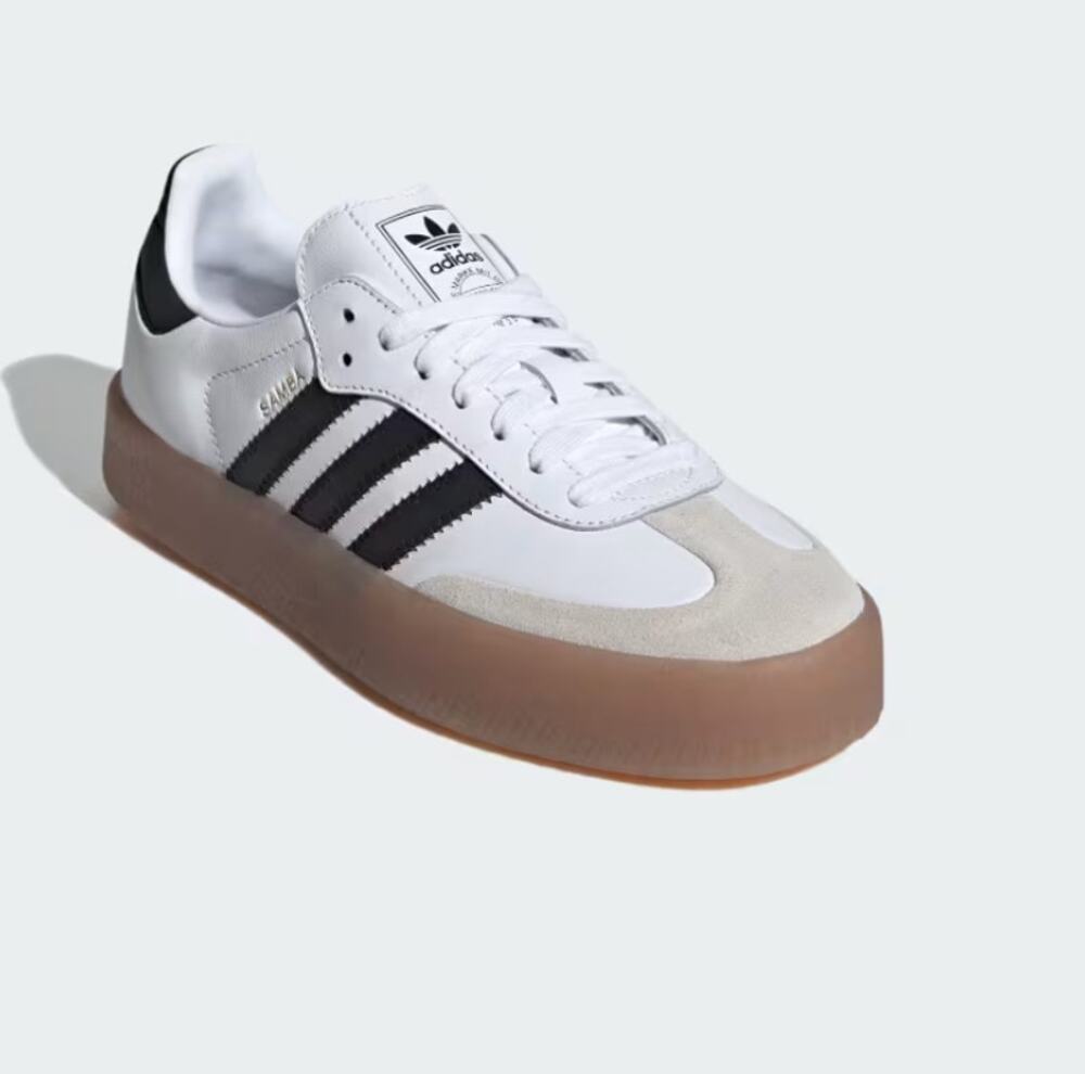 Adidas Sambae Cloud White / Core Black / Gold Metallic Shoes W 10